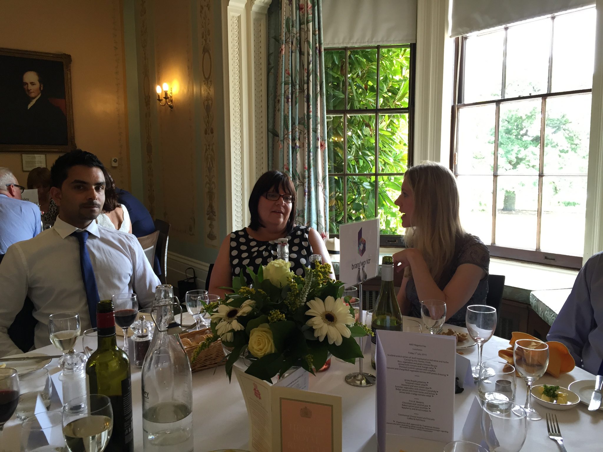 Hari, Jackie and Anna enjoying lunch