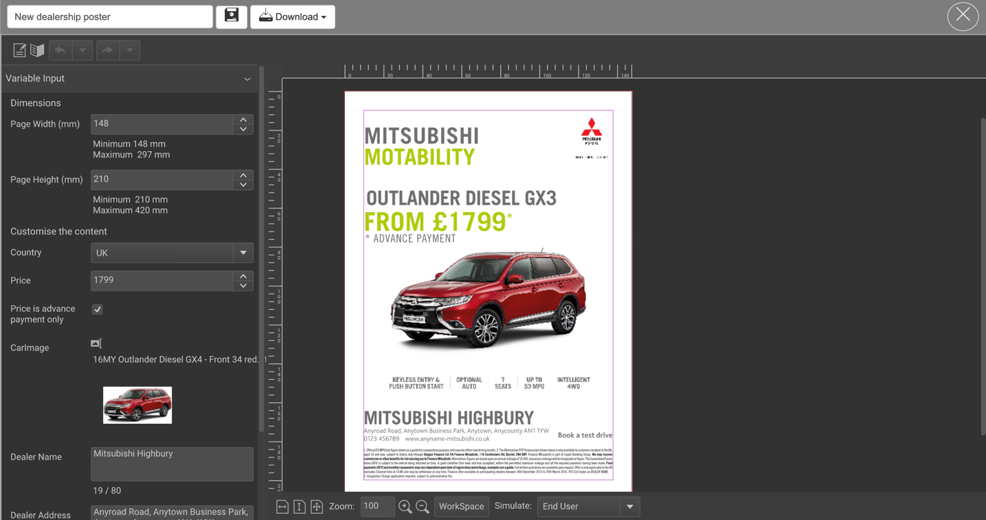 Mitsubishi Web to Publish